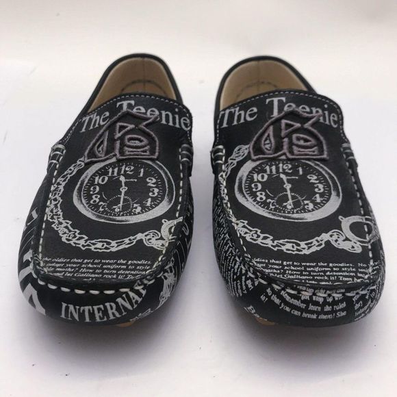 NEW Dior by John Galliano Newspaper Print Driving Loafers Size 3.5 US, 3… - Picture 2 of 16